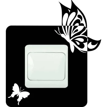 Samolepící dekorace Samolepka pod vypínač Motýl (dekorace na zeď)