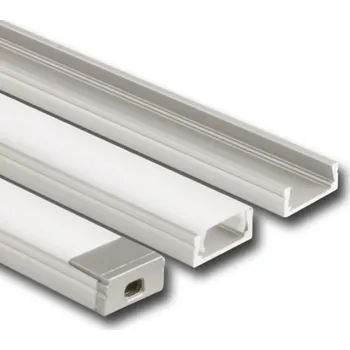 LED páska Přisazený hliníkový profil McLED PG 15x7mm s mléčným difuzorem 1m ML-761.001.02.1