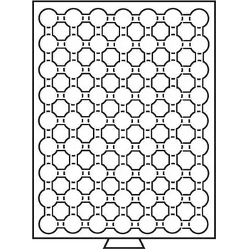 Obal pro sběratelský předmět Leuchtturm MB - box na mince, 63 políček na CAPS 16,5
