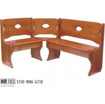 Zahradní lavice ImportWorld Rohová lavice Garnet masiv (Barva dřeva: Olše)