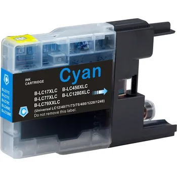 Inkoustová náplň pro Brother MFC J 625 DW kompatibilní - barva azurová - cyan