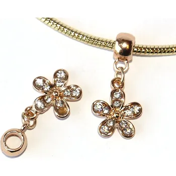 Přívěsek Korálek Fashion Jewerly - Přívěsek Zlatá květina, Exquisite Elegant Lady 2393