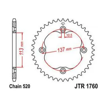 Řetězová sada pro motocykl JT Sprockets Řetězová rozeta na Suzuki LTR 450 2006-2009 Počet zubů: 36 zubů