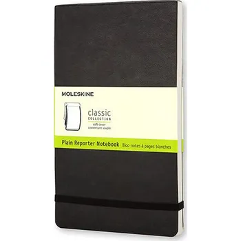 Zápisník Moleskine Reportér L měkký čistý černý