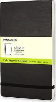 Zápisník Moleskine Reportér L měkký čistý černý
