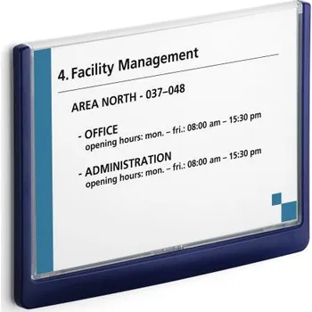 Informační tabulka Orientační tabulka CLICK SIGN A5 na šířku- Modrá