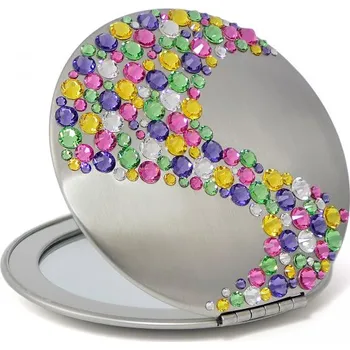 Kosmetické zrcátko Kosmetické kapesní zrcátko se Swarovski Elements Corals Rainbow EL-08