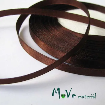 Stuha Stuha atlasová jednolící 6mm, 1m hnědá