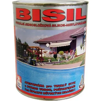 Lak na dřevo Bisil silikon-akryl email 0100 bílý 0,7 kg pololesk