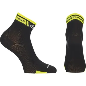 Pánské oblečení NW Ponožky Logo Socks Black/Yellow Fluo - M