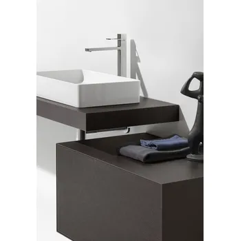 Vodovodní baterie Quadriga - stojánková páková baterie pro umyvadlové mísy, nerez HF901114441000