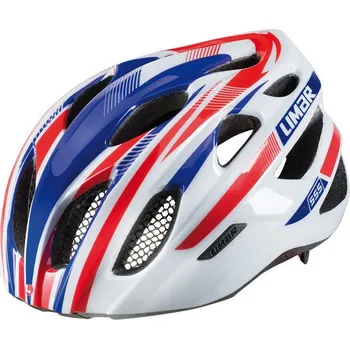Limar 555 Bílá/Modrá/Červená vel.M (52-57cm) (Helma na kolo Limar 555 Bílá/Modrá/Červená vel.M (52-57cm))