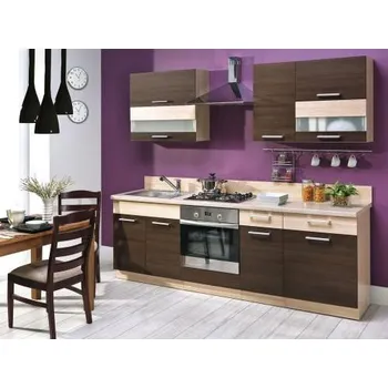 Kuchyňská linka Kuchyňská linka MODENA 240 rieka tmavá/rieka světlá