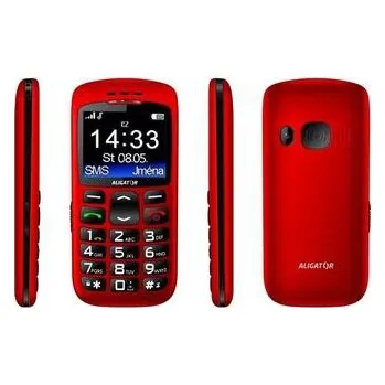 Mobilní telefon ALIGATOR A670, červený (red), mobilní telefon pro seniory, 2,2", 176x220, microSD, Mini SIM, B