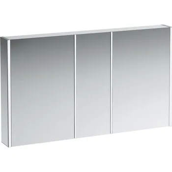 Koupelnový nábytek Frame 25 - hliníková zrcadlová skříňka 75x120, LED, el.zásuvka, prostorové osvětlení H4088549001441