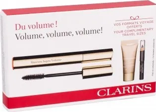 Kosmetická sada Clarins Mascara Supra Volume 01 Intense Black dárková kazeta