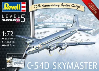 Plastikový model Revell C-54D Skymaster 70th Anniversary Berlin Airlift 1:72