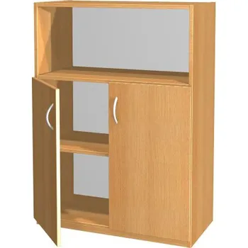 Policová skříň Kancelářská skříň dvoudveřová s nikou – G82