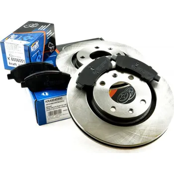Brzdový komplet Brzdy kotouče a desky přední PEUGEOT 206 208 266mm - KRAFT