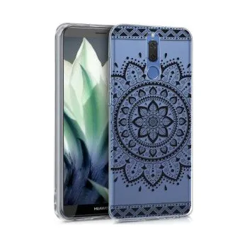 Průhledné pouzdro s designem květinové slunce pro Huawei Mate 10 Lite - černá