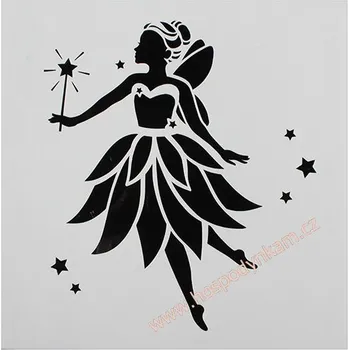 Jedlá dekorace na dort Cake Star Stencil víla