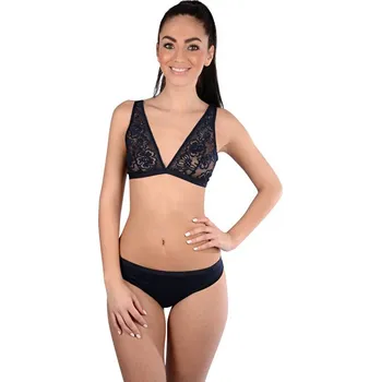 Dámské spodní prádlo Tommy Hilfiger Bianca Lace Stripe Triangle Bra Navy Blazer