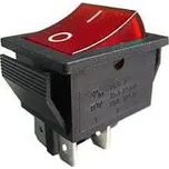 HADEX Přepínač kolébkový OFF-ON 2pol.250V/15A červený