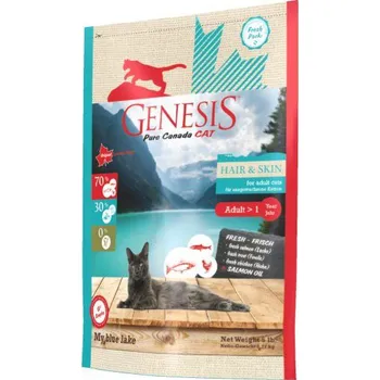Krmivo pro kočku Recenze Genesis Pet Food Pure Canada My Blue Lake Hair Skin Cat 2,26 kg