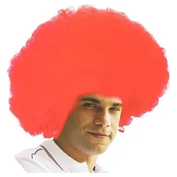 Karnevalová paruka GoDan S.A. Paruka červená AFRO UNI