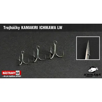 Rybářský háček Trojháček KAMAKIRI ICHIKAWA TEFLON LW - Velikost 10, 9 ks
