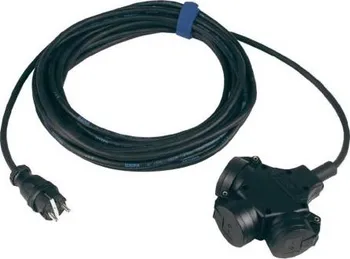Prodlužovací kabel Sirox Prodlužovací kabel se závěsnou spojkou 3 zásuvky 5 m černý