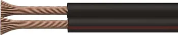 elektrický kabel Emos Dvojlinka nestíněná 2 x 1,0 mm 100 m černý/rudý