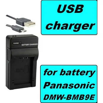 TopTechnology USB Nabíječka baterie PANASONIC DMW-BMB9, DMW-BMB9GK flexibilní, neoriginální