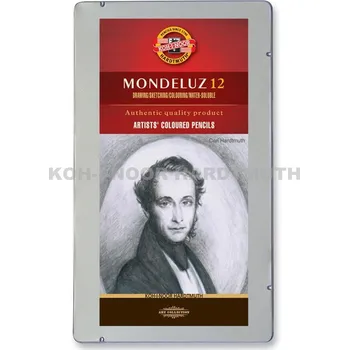 Výtvárné potřeby Koh-i-noor Hardtmuth Sada 12 uměleckých akvarelových pastelek Mondeluz, šedé odstíny, Koh-i-noor