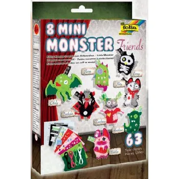 kreativní sada Folia Minimonsters - sada filců pro výrobu figurek