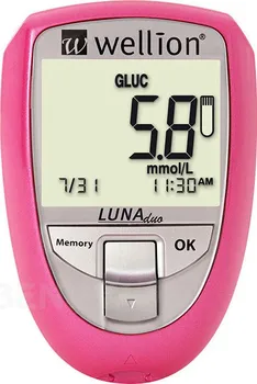Glukometr Medtrust Wellion Luna Duo set růžový