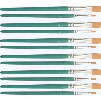 Umělecký štětec Others Štětec pro akryl, olej, temperu a hedvábí, plochý 20192 - vlas syntetický Velikost: č. 4