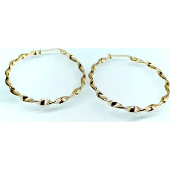 Náušnice Náušnice ocelové kruhy zlacené 19853