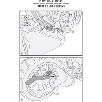 Zavazadlo na motocykl Honda CB 500 X (17-18) - montážní sada PL1121KIT