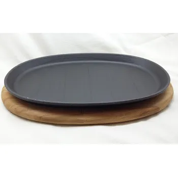 Lava Metal Fajita pánev s dřevěným podstavcem 18 x 28 cm Pánev Lava Metal Fajita pánev s dřevěným podstavcem 18 x 28 cm