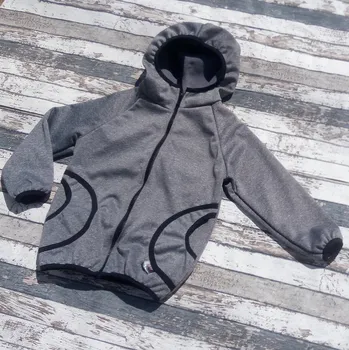 Chlapecká bunda Yháček Softshellová bunda Yháček, zimní, tmavě šedý melír Velikost: 128