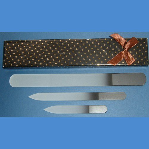 Dárková pánská sada skleněných pilníků 1+1+1