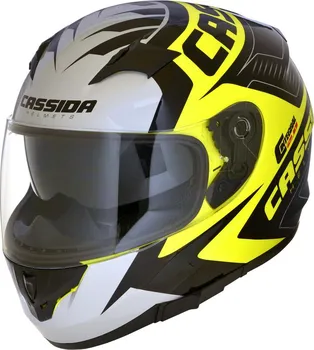 Helma na motorku Cassida Integral 2.0 Perimetric žlutá fluo/černá/bílá/šedá