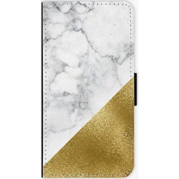 Pouzdro na mobilní telefon iSaprio Gold and WH Marble pro Huawei P9 Lite 2017 flipové