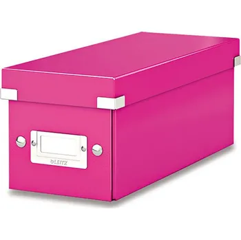Leitz Click & Store Box na CD, růžový
