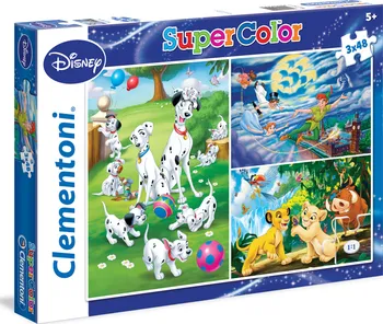 Puzzle Clementoni Supercolor Disney Classic 3 x 48 dílků