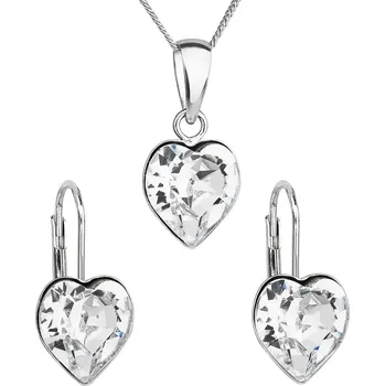 Souprava šperků Evolution Group 39141.1 bílé srdce