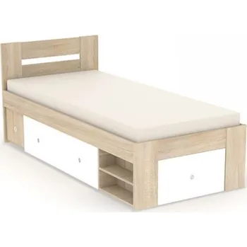 Postel Postel Rea Larisa s roštem a čely 90cm - Postel 90 x 200cm s roštem a úložným prostorem