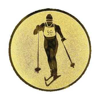 Emblém lyže, běžkař - Průměr: 2,5cm