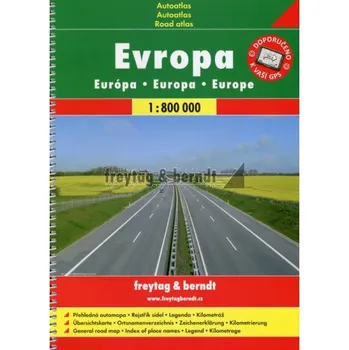 Autoatlas: Evropa 1:800 000 - Freytag & Berndt (2018, kroužková vazba)